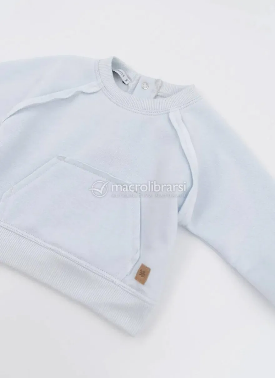 Maglione Bimbo con Tasca - Water Blue - 1m