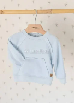 Maglione Bimbo con Tasca - Water Blue - 1m