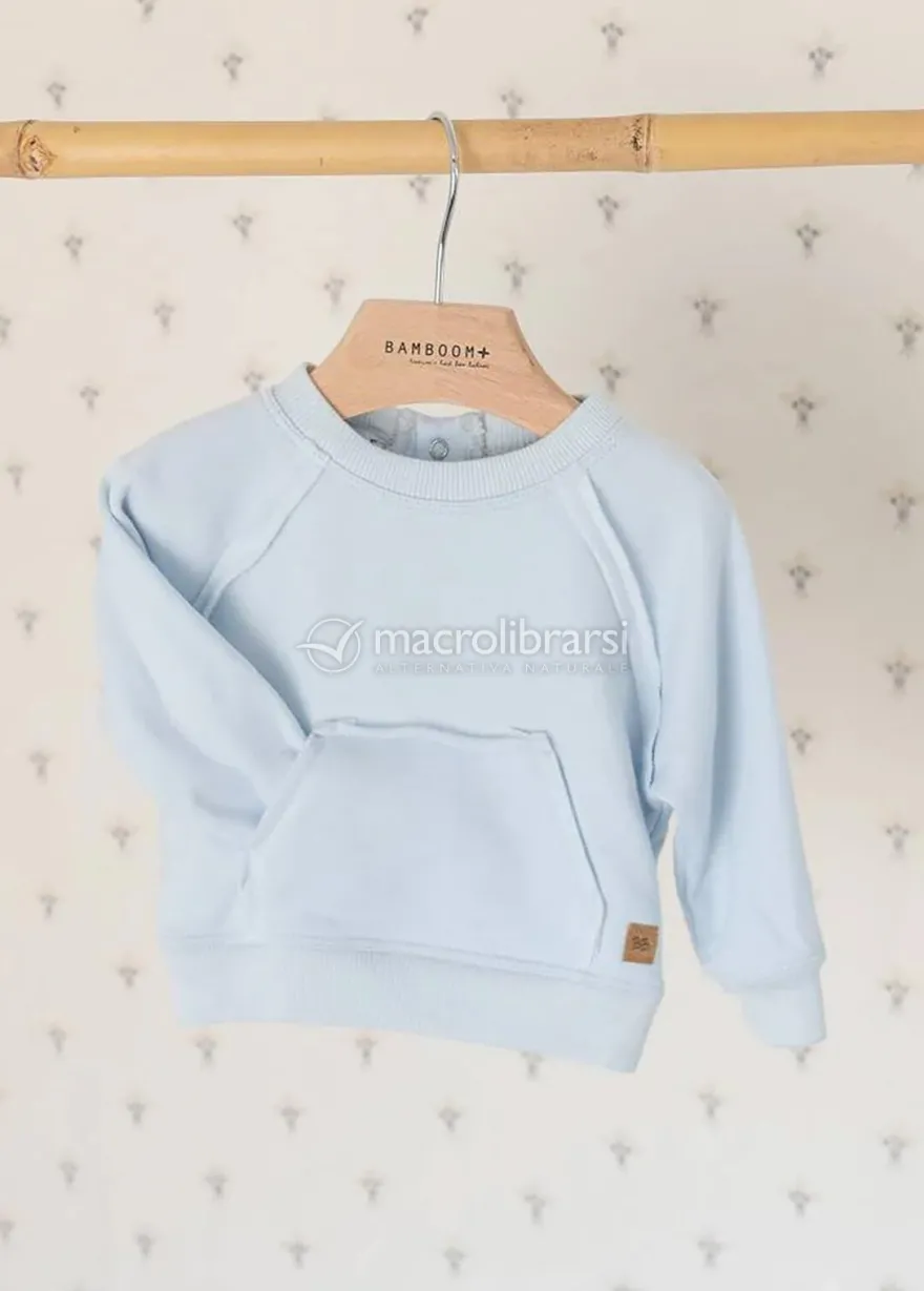 Maglione Bimbo con Tasca - Water Blue - 1m