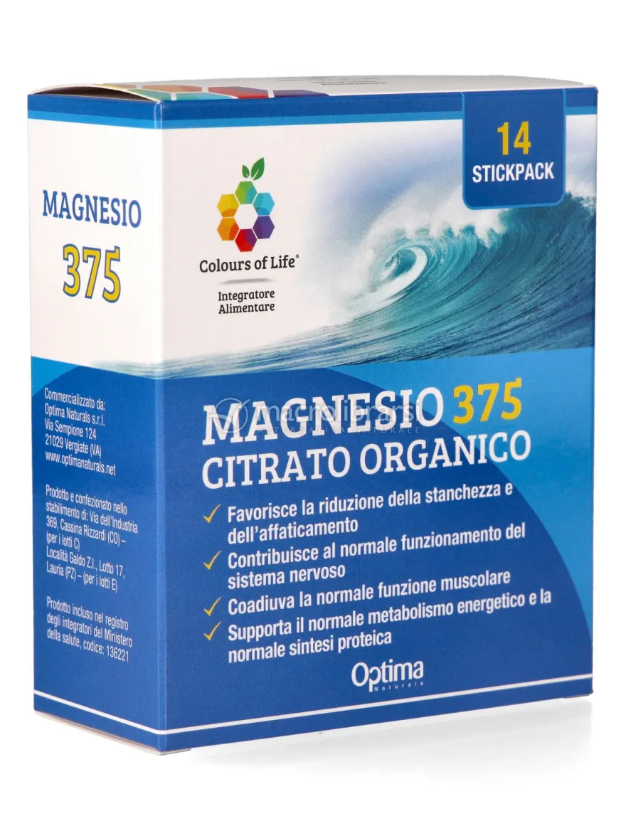 Magnesio 375 Citrato Organico - Stickpack