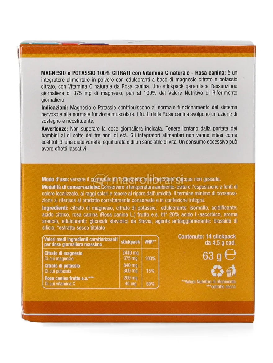 Magnesio e Potassio con Vitamina C - 14 Stickpack