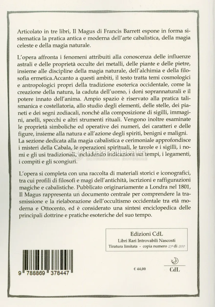Magus - Il Mago - Metodo Completo di Filosofia Occulta