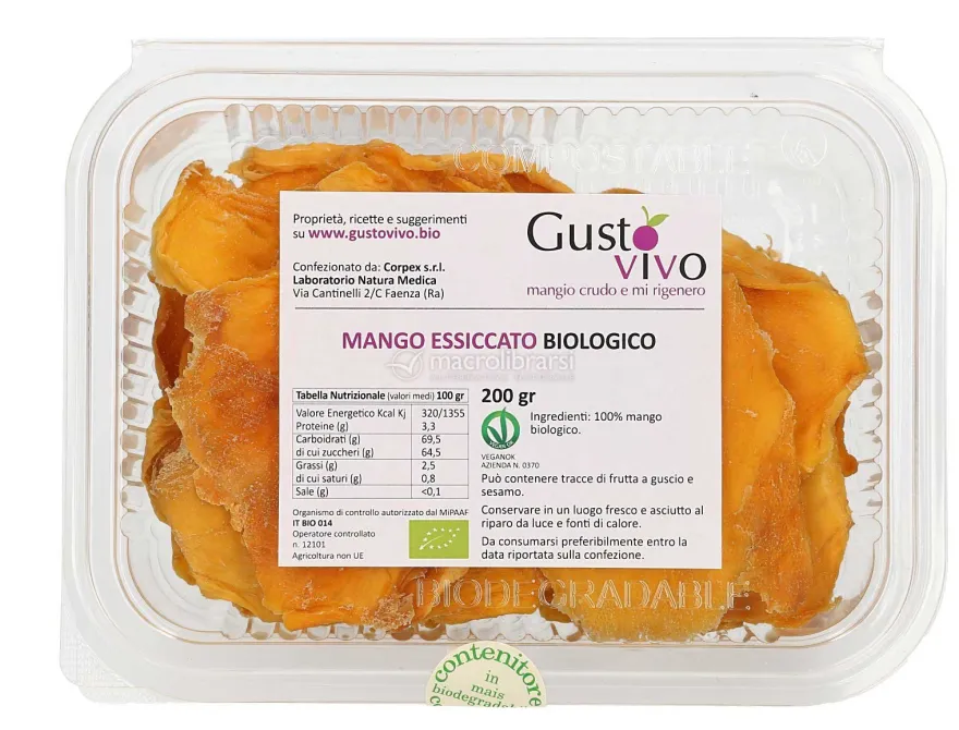 Mango Essiccato Biologico a Fette