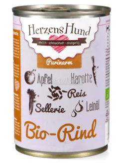 Manzo Bio con Mela - Umido a Basso Contenuto di Purine per Cani
