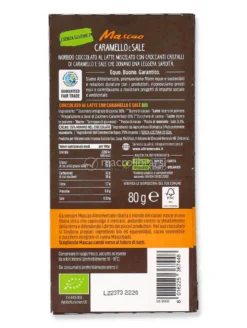 Mascao - Tavoletta di Cioccolato al Latte Caramello e Sale