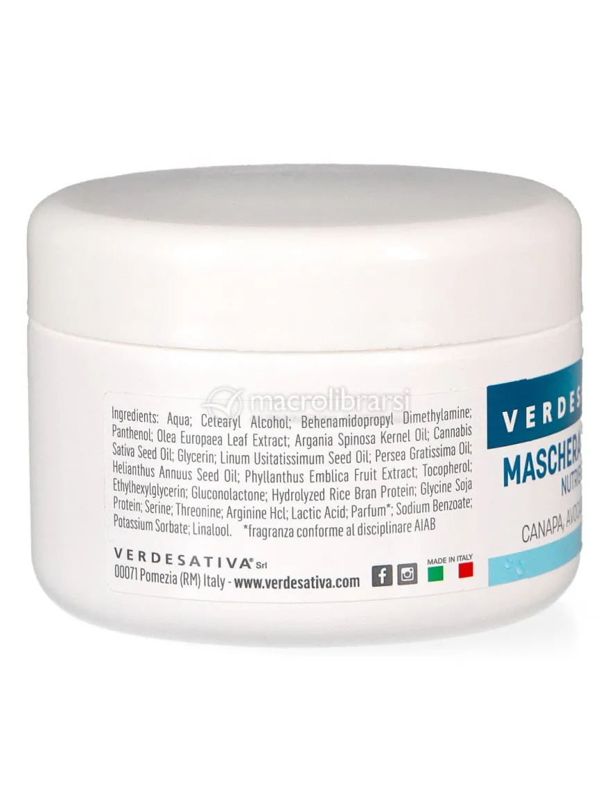 Maschera Capelli Nutriente Canapa, Avocado e Argan