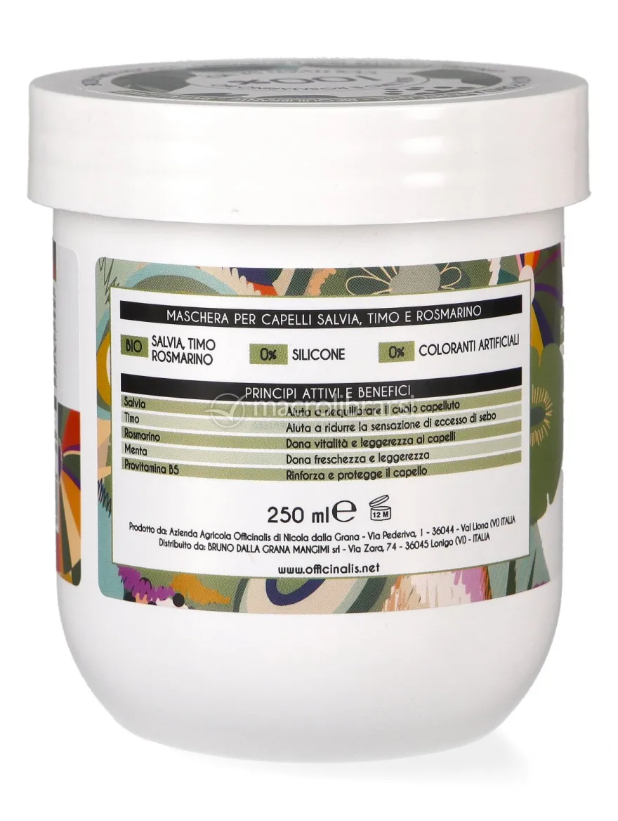 Maschera Capelli Salvia Timo e Rosmarino - 250ml