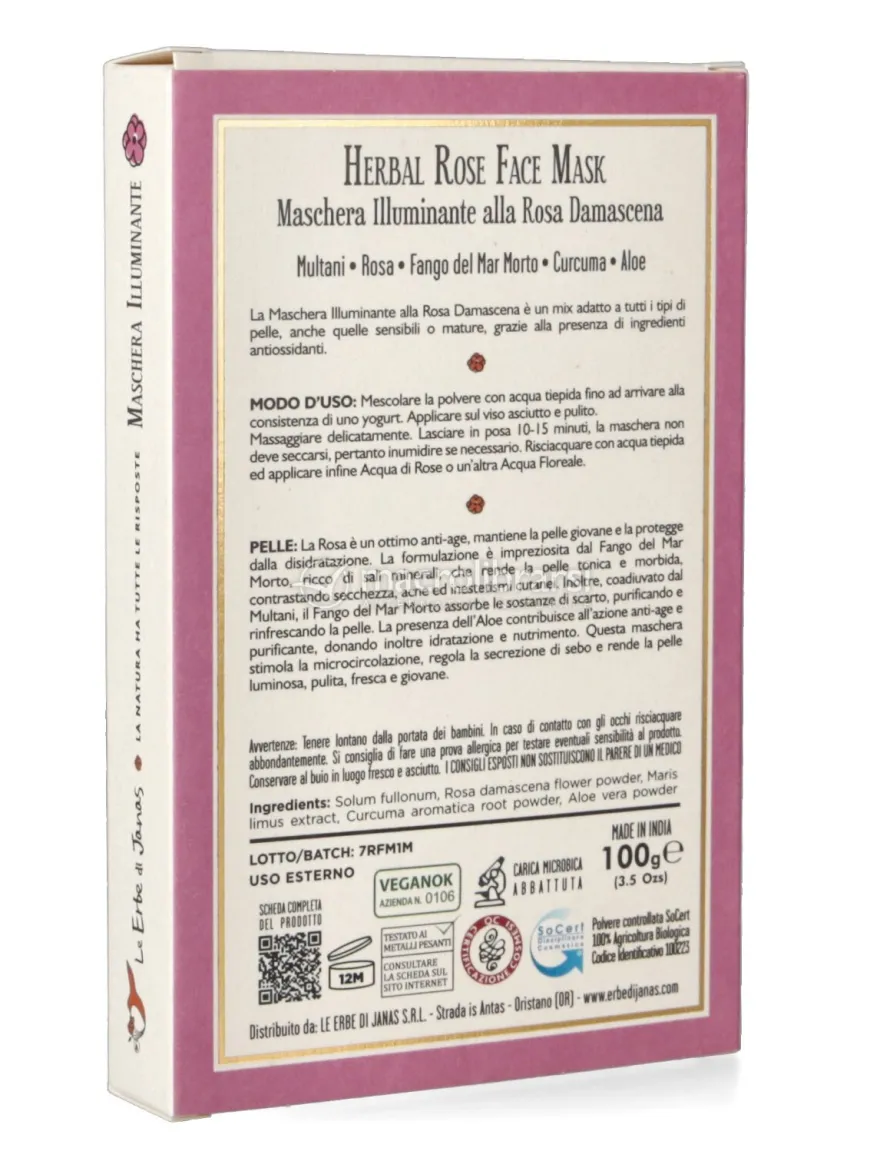 Maschera Illuminante alla Rosa Damascena