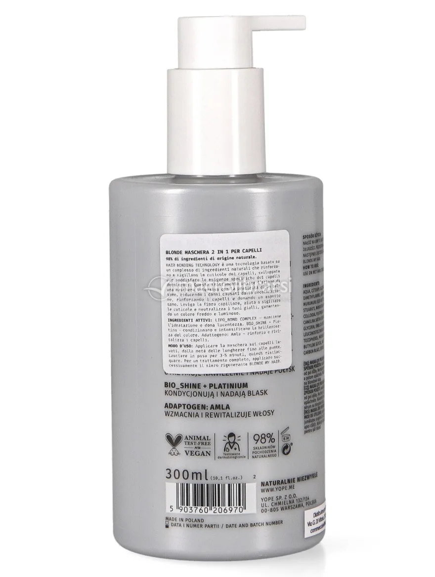 Maschera 2 in1 per Capelli Biondi