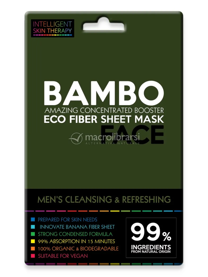 Maschera Viso in Tessuto al Bamboo per Uomo