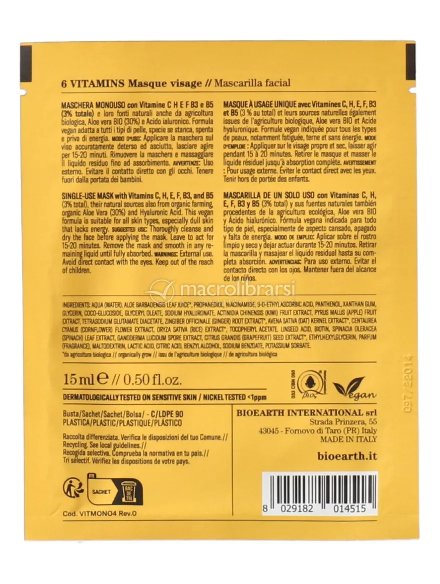 Maschera Viso 6 Vitamins