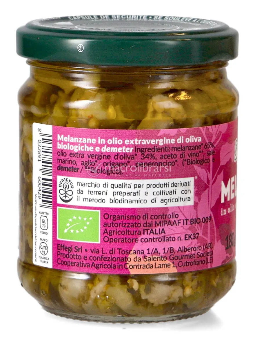Melanzane in Olio Extravergine di Oliva Bio