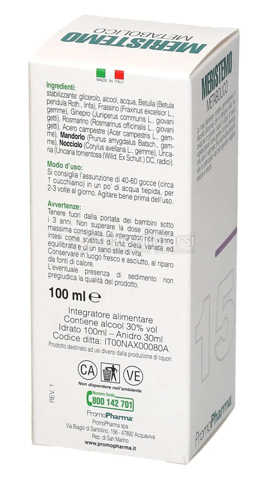 Meristemo 15 - Metabolico