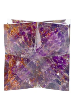 Merkaba Orgonite Ametista e Quarzo