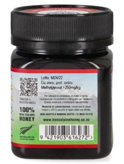 Miele Biologico di Manuka Mgo 250+