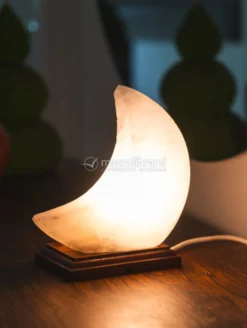 Mini Lampada di Sale Bianco Himalayano USB - Luna