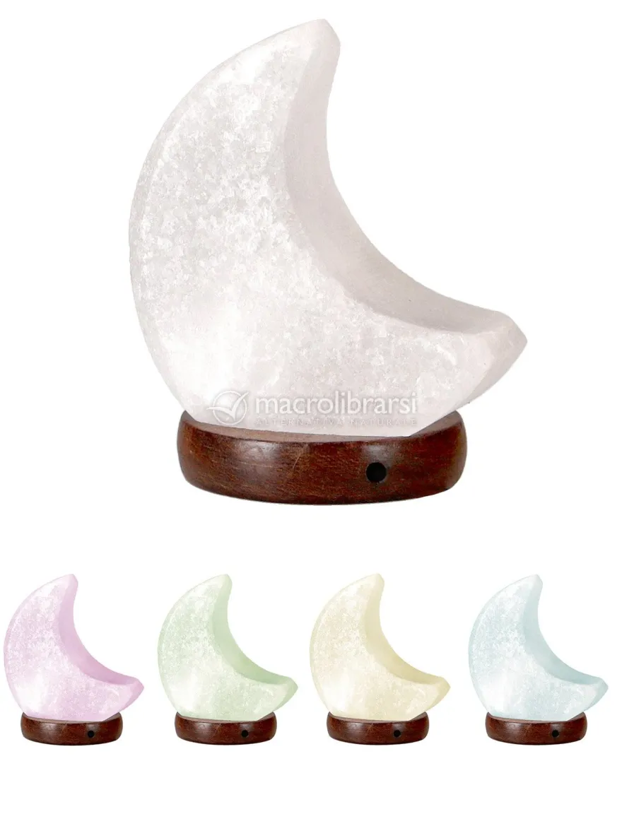Mini Lampada di Sale Bianco Himalayano USB - Luna