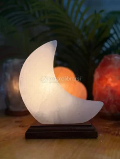 Mini Lampada di Sale Bianco Himalayano USB - Luna