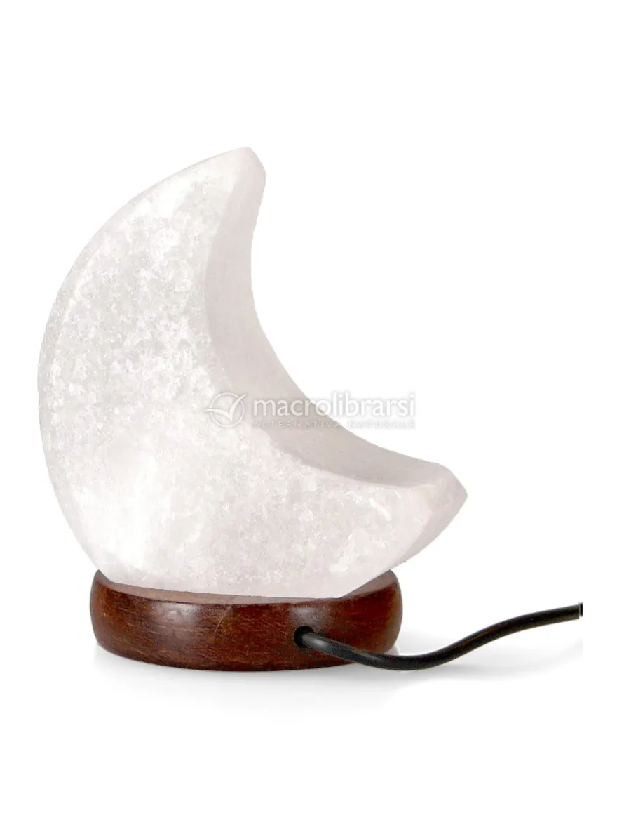 Mini Lampada di Sale Bianco Himalayano USB - Luna