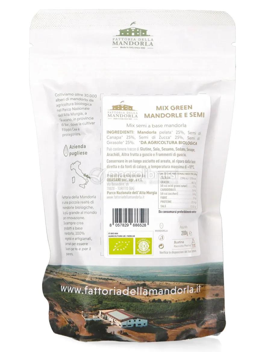 Mix Bio Green con Mandorle e Semi