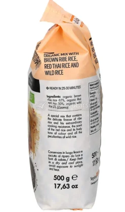 Mix 3 Mondi Bio - Riso Ribe Integrale, Riso Rosso Thai e Wild Rice