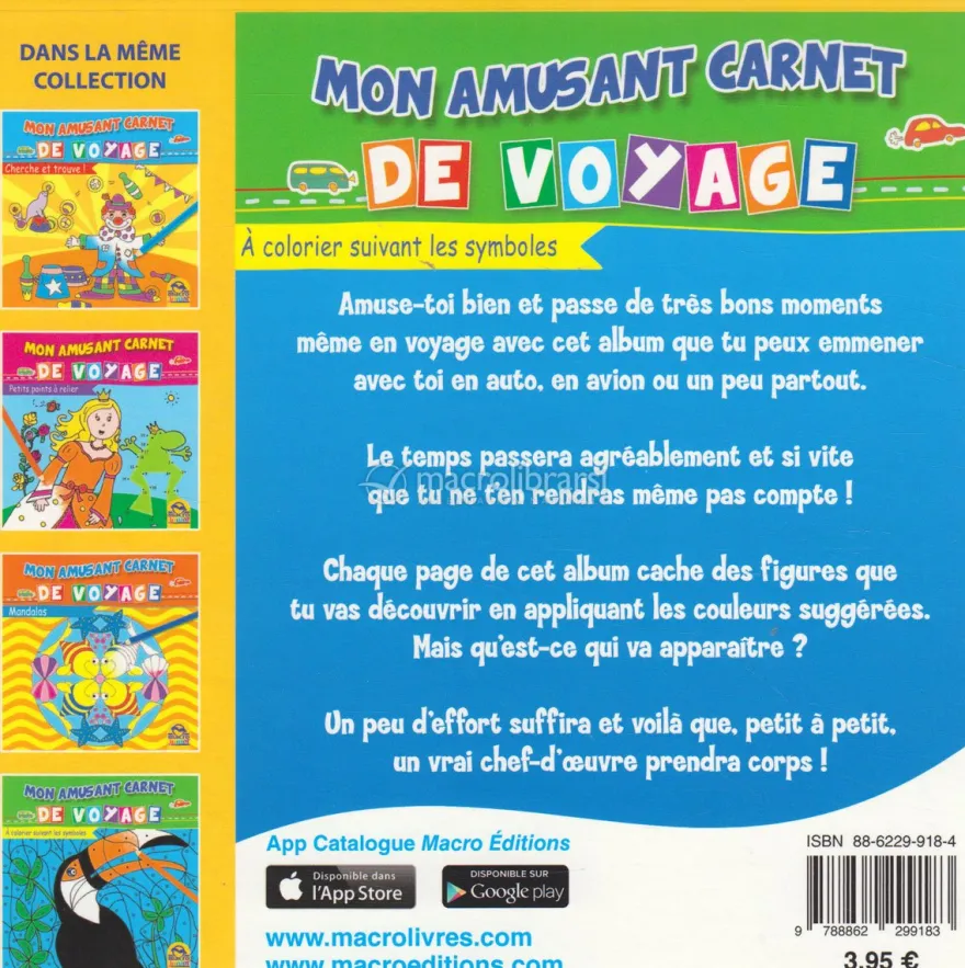 Mon Amusant Carnet De Voyge - A Colorier Suivant Les Symboles