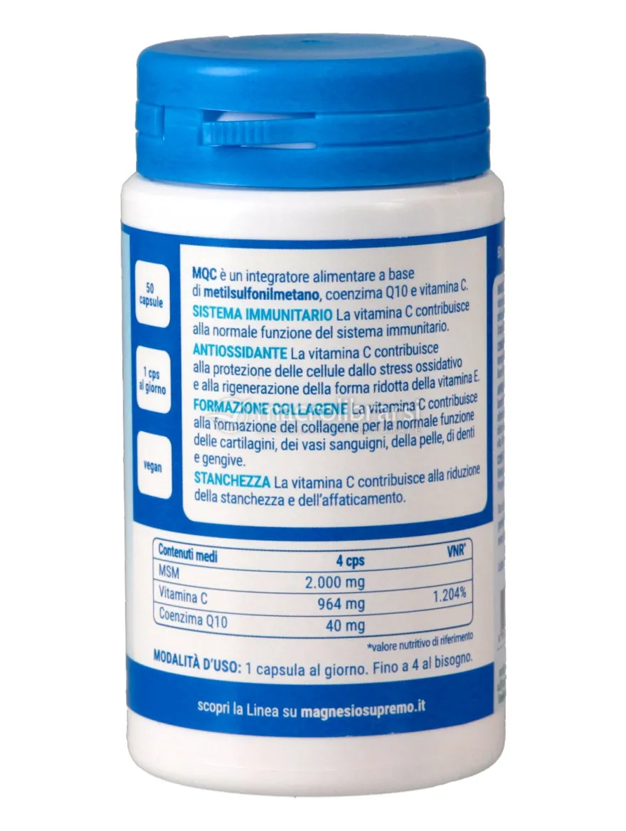 MQC - Integratore alimentare MSM + Coenzima Q10 + Vitamina C