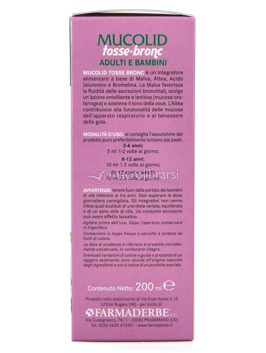 Mucolid Tosse Bronc Adulti e Bambini - Gusto Arancia