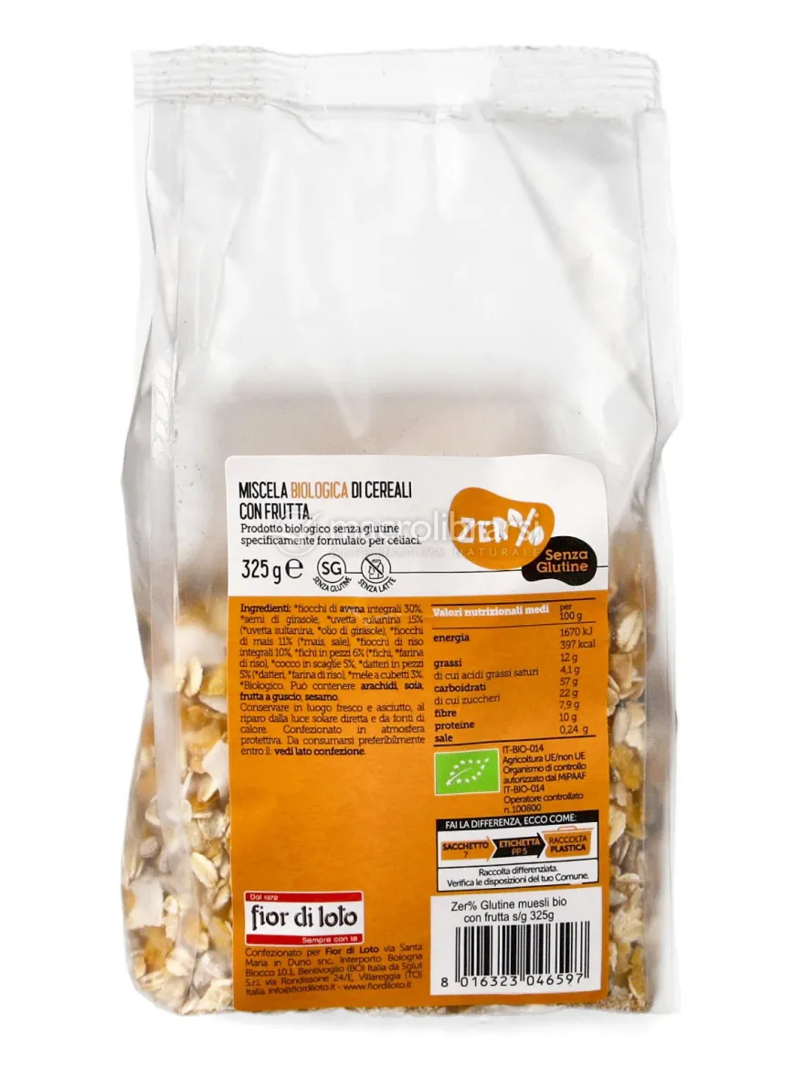Muesli alla Frutta Bio - Zer% Glutine
