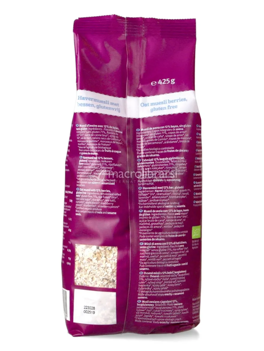 Muesli Avena e Frutti di Bosco