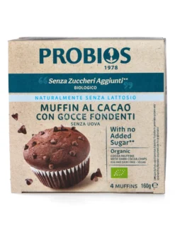 Muffins al Cacao con Gocce di Cioccolato Bio