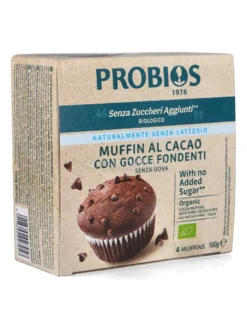 Muffins al Cacao con Gocce di Cioccolato Bio