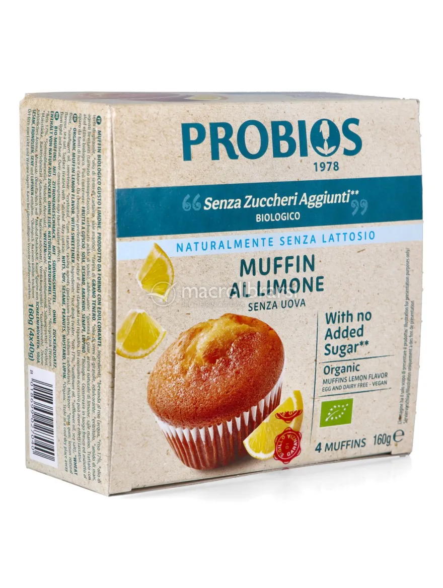 Muffins al Limone senza Zuccheri Aggiunti