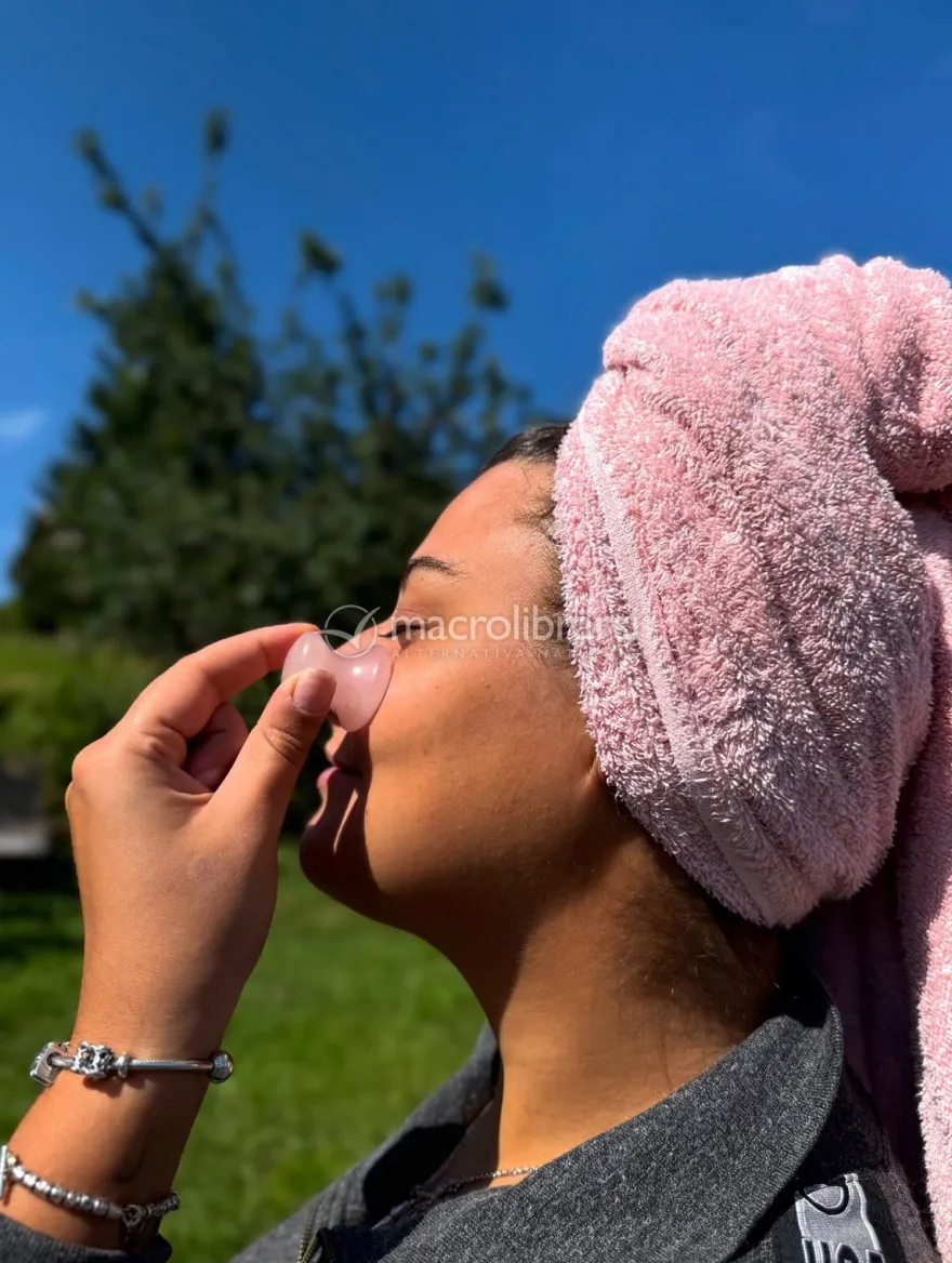 Mushroom Gua Sha - Quarzo Rosa