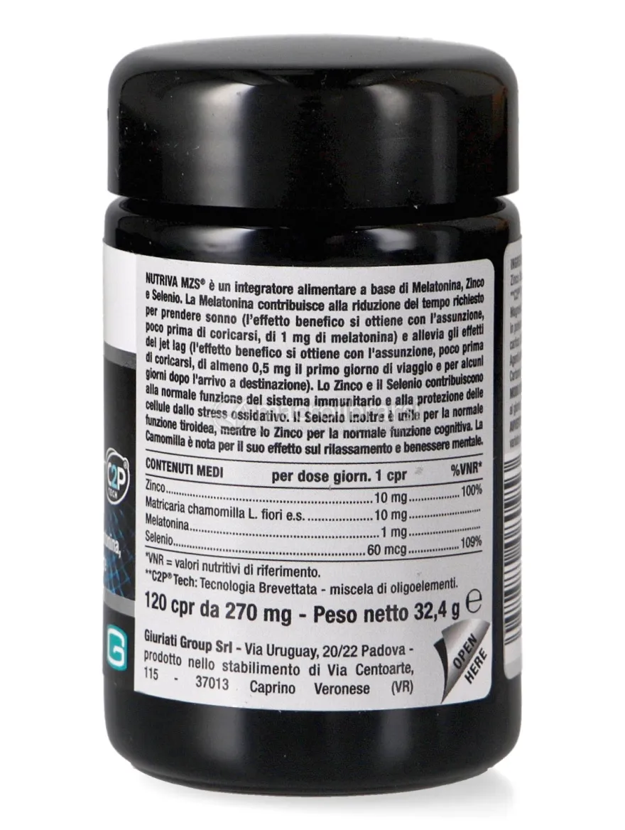 MZS® - Integratore di Melatonina, Zinco, Selenio