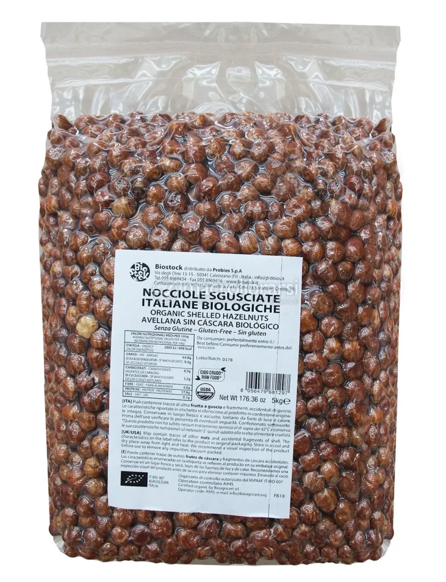 Nocciole Sgusciate Italiane Biologiche