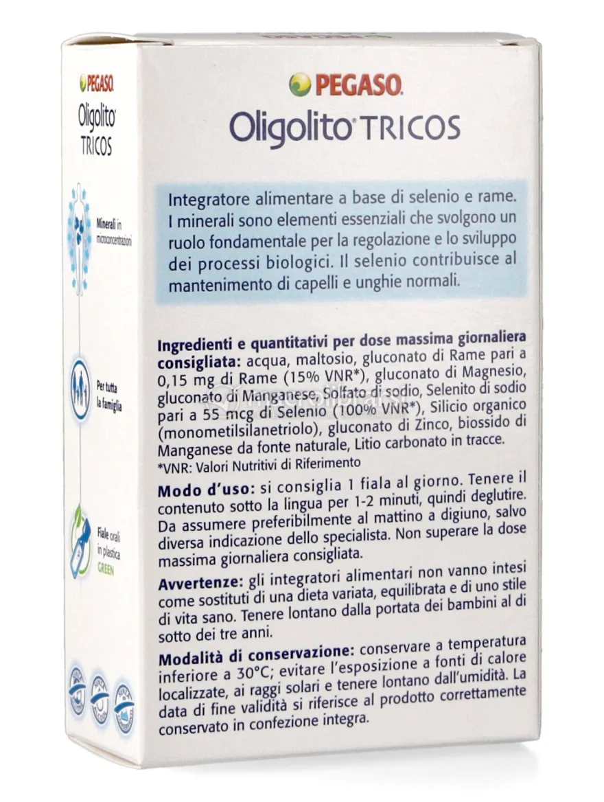 Oligolito Tricos - Integratore di Minerali: Selenio e Rame - in fiale