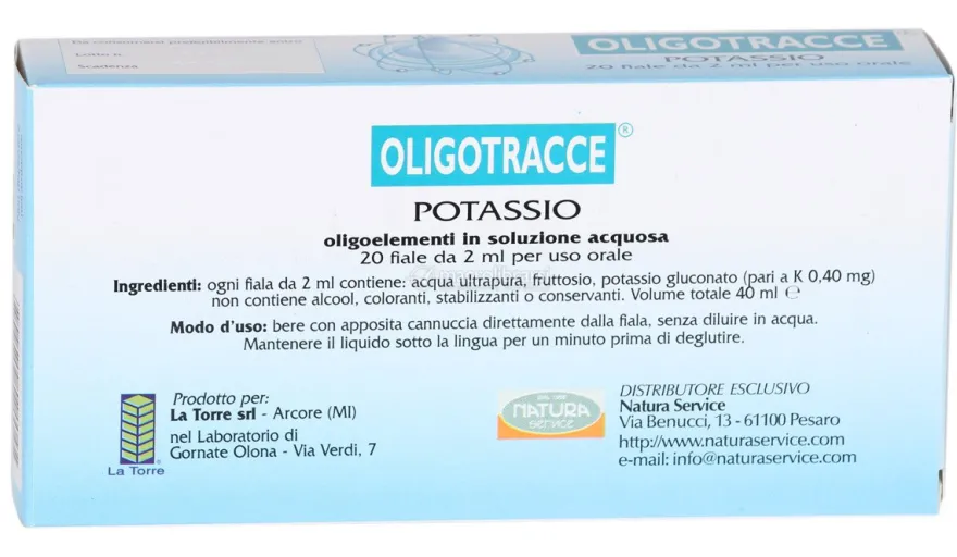 Oligotracce - Potassio - 20 Fiale da 2 ml