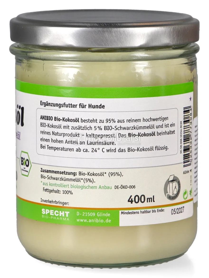 Olio di Cocco per Animali Bio