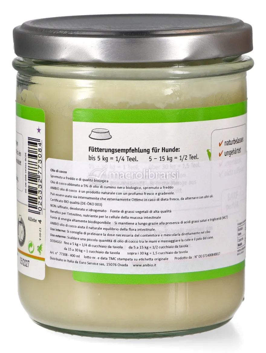 Olio di Cocco per Animali Bio