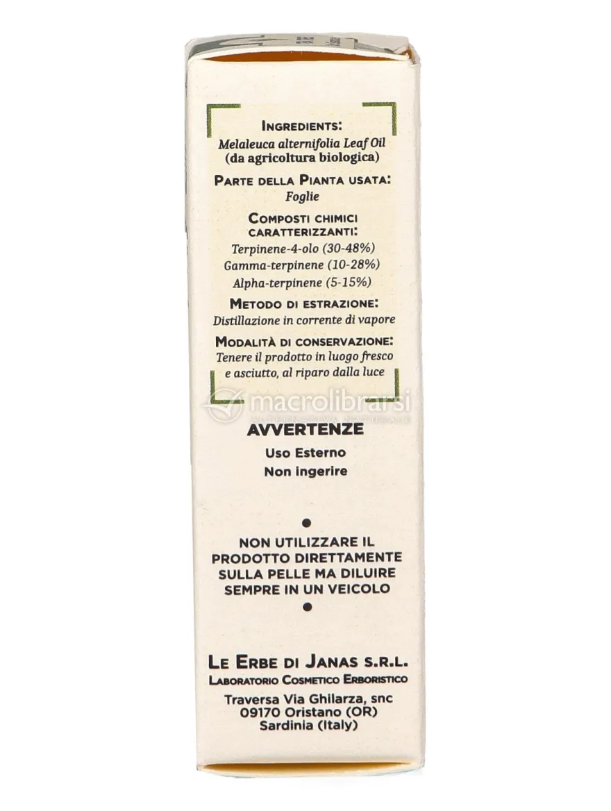 Olio Essenziale di Tea Tree Bio