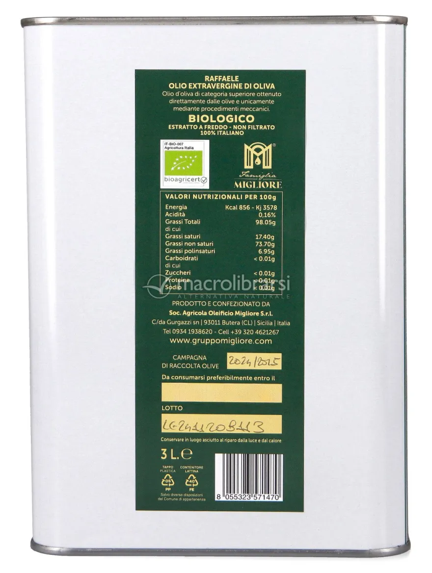 Olio Extravergine di Oliva Raffaele - 3l