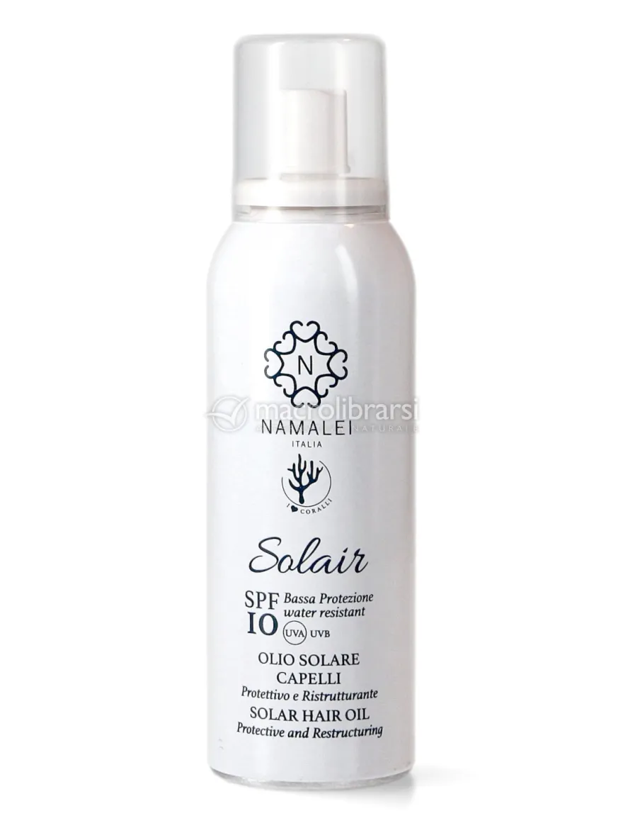 Olio Solare Capelli Protettivo e Ristrutturante SPF 10 - Solair