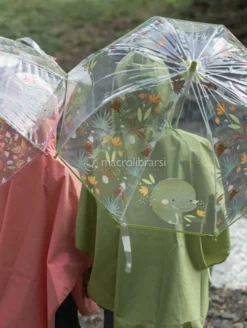 Ombrello Trasparente per Bambini Sassi Super Lab - Dinosauro