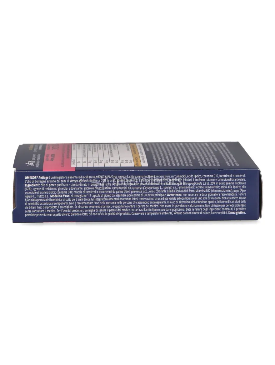 Omegor Anti-Age - Integratore Alimentare di acidi grassi Omega-3 EPA/DHA e Omega-6 GLA