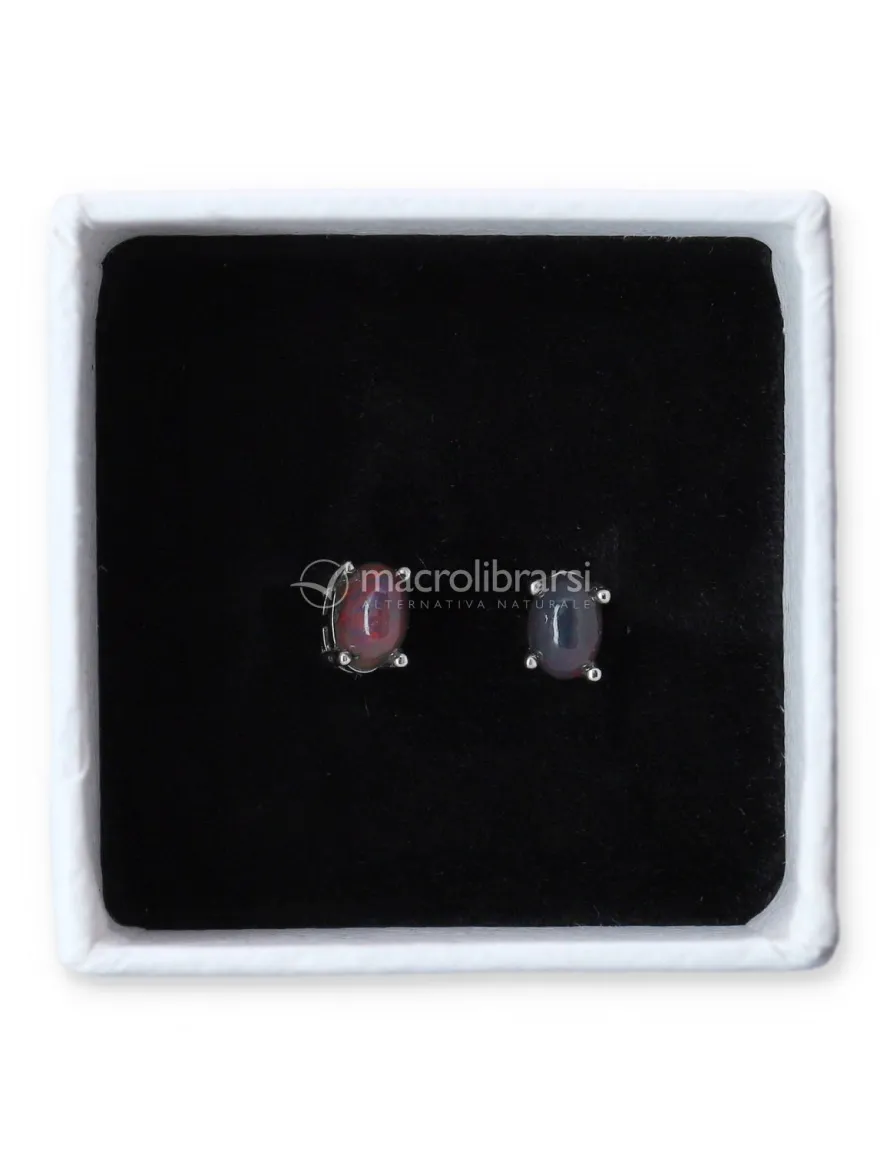 Orecchini in Argento e Opale Nero