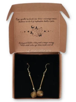 Orecchini in Oro Vegetale Capim Dourado - Lunghi con Sfera