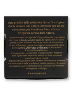 Orecchini in Oro Vegetale Capim Dourado - Cerchio con Sfera