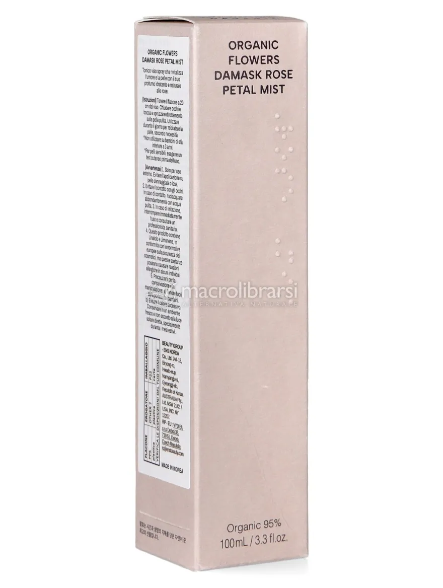 Organic Flowers Damask Rose Petal Mist