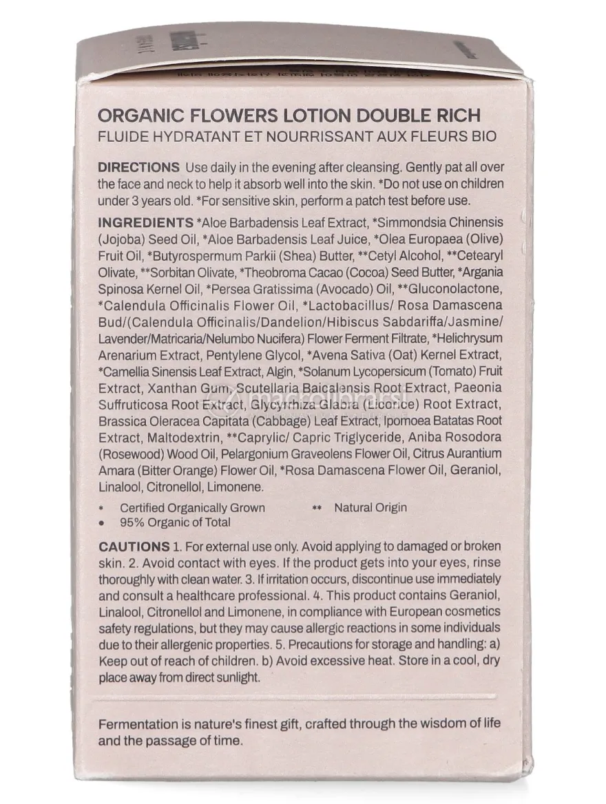 Organic Flowers Lotion Double Rich